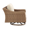 Farmhouse Wicker Outdoor Wicker Swivel Lounge Chair
