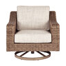 Farmhouse Wicker Outdoor Wicker Swivel Lounge Chair