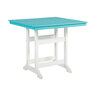 Highgate II Outdoor Square Dining Table Teal/White