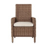 Farmhouse Wicker Outdoor Armchair w/ Nuvella Cushion