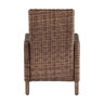 Farmhouse Wicker Outdoor Armchair w/ Nuvella Cushion