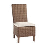 Farmhouse Wicker Outdoor Wicker Side Chair w/ Nuvella Cushion