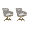 Jasper Lane Dining Swivel Chair w/Cushion Gray (Set of 2) 25-1/2 in. x 25-3/4 in. x 35-3/4 in.