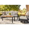 Carlsbad Beach Outdoor Dark Brown 4 pc. Set (Sofa, 2 Chairs, Table)