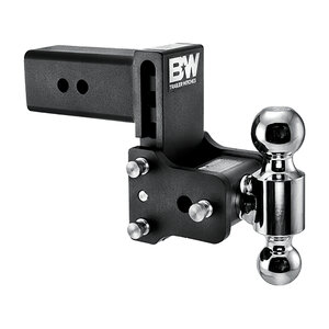B&W Tow & Stow Adjustable Ball Mount Black Powder Coat 3 in. Shank 4 1/2 in. Drop 4 in. Rise 2 in. & 2 5/16 in. Ball