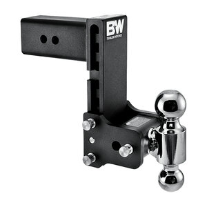 B&W Tow & Stow Adjustable Ball Mount Black Powder Coat 3 in. Shank 7 1/2 in. Drop 7 in. Rise 2 in. & 2 5/16 in. Ball