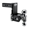 B&W Tow & Stow Adjustable Ball Mount Black Powder Coat 3 in. Shank 4 1/2 in. Drop 4 in. Rise 2 in. & 2 5/16 in. Ball