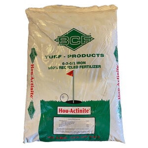 BCF Hou-Actinite 6-3-0 100% BIO 6 N 1 Fe Organic Turfgrass Granular Fertilizer 50 lb. Bag
