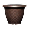 Grower Select Weave Round Planter Chestnut Brown 11 in.