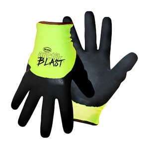 PIP Boss Arctik Blast 3/4 Nylon Shell Glove Dipped Foam Latex Palm String Knit Fluorescent Green X-Large