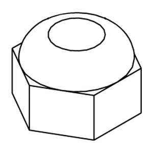 B-OEM Nut 1/2- 13 Fin Full