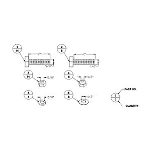 B-OEM FASTENER KIT, DODGE 91-93 HDW05524 BOSS