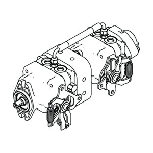 Pump, Axial Tandem Piston, With Auxilary Pump, 6cc, BLANK and .024