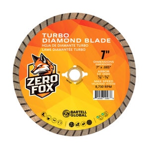 Zero Fox 7 in. Turbo Rim All-Purpose Diamond Blade