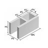 8817 Basalite Concrete Block Medium Weight  Smooth Precision PR OE STD Color 625 Gray 8 in. x 8 in. x 16 in. (108 pc./pallet)