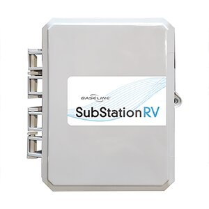 Baseline Substation w/ 60 - Station 5200R - Series Powered Bicoder In 16 - Gauge Stainless - Steel Pedestal.