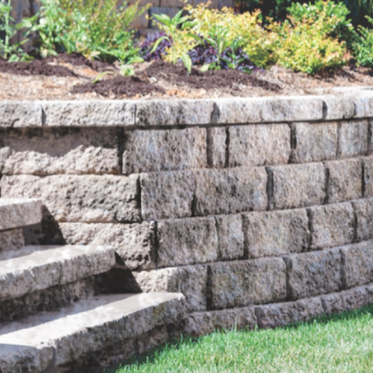 Belgard Diamond 9D Wall Block Lueders Gray 6 in. x 17-3/4 in. x 9 in ...