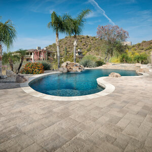 Belgard Travertino Paver 12 in. w/ Durafusion Dunes 60 mm (120 sq. ft./pallet)