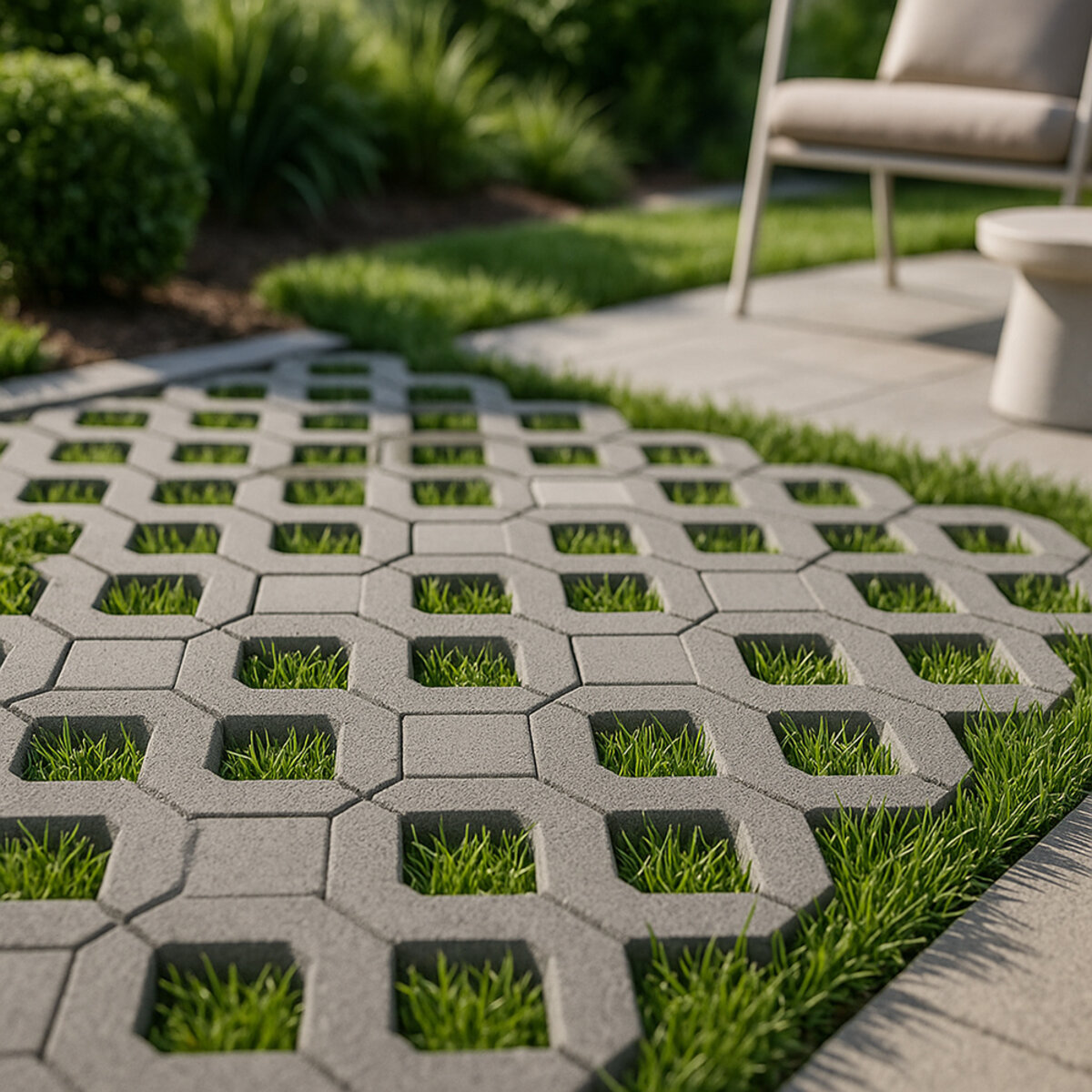 Belgard Turfstone Permeable Paver Gray 16 in. x 24 in. 80mm (133 sq. ft ...