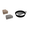 Belgard Weston Wall Fire Pit Kit Round 2 pc. w/ Ring Fossil Beige