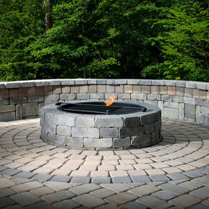 Belgard Weston Stone Fire Pit Anthracite with Ring / Grate Insert