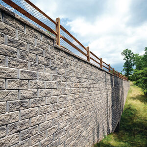 Belgard Diamond Pro Wall Straight Face Tan 18 in. x 12 in. x 8 in. (48 pc./pallet)