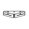 Belgard Artforms Stainless Steel Hardware Outer Corner 4 in. x 4 in. x 2-1/2 in. (10 pc./box)