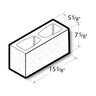 Block Lightweight 6 in. x 8 in. x 16 in. (80 pc./pallet)