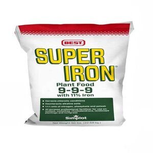 Best Super Iron Plant Food 9-9-9 11%Fe 50 lb.