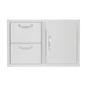Blaze 32 in. Access Door and Double Drawer Combo with Lights