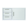 Blaze 39 in. Stainless Steel Access Door and Triple Drawer Combo with Lights