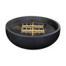 Blaze 38 in. Round Concrete Fire Bowl Phantom Natural Gas