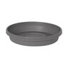 Bloem Terra Saucer Charcoal 16 in. (10/pack)