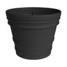 Bloem Roll Rim Black Planter 22 in. (3/case)