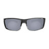 Bomber Safety Glasses 2-Tone Crystal Smoke Frame Silver Mirror Lens Gray Foam