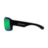 Bomber Mega Bomb Safety Glasses Matte Black Frame Green Mirror Lens Gray Foam Lining