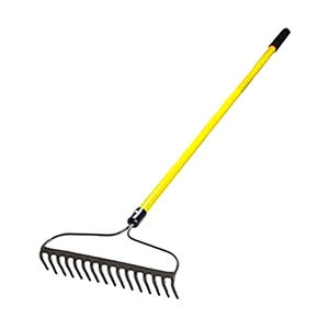 Bon Tool Bow Head Rake 16 in. w/ 60 in. Fiberglass Handle