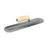 Bon Tool Carbon Steel Finishing Trowel - Round End - 18 in. x 5 in. - Camel Back Wood Handle