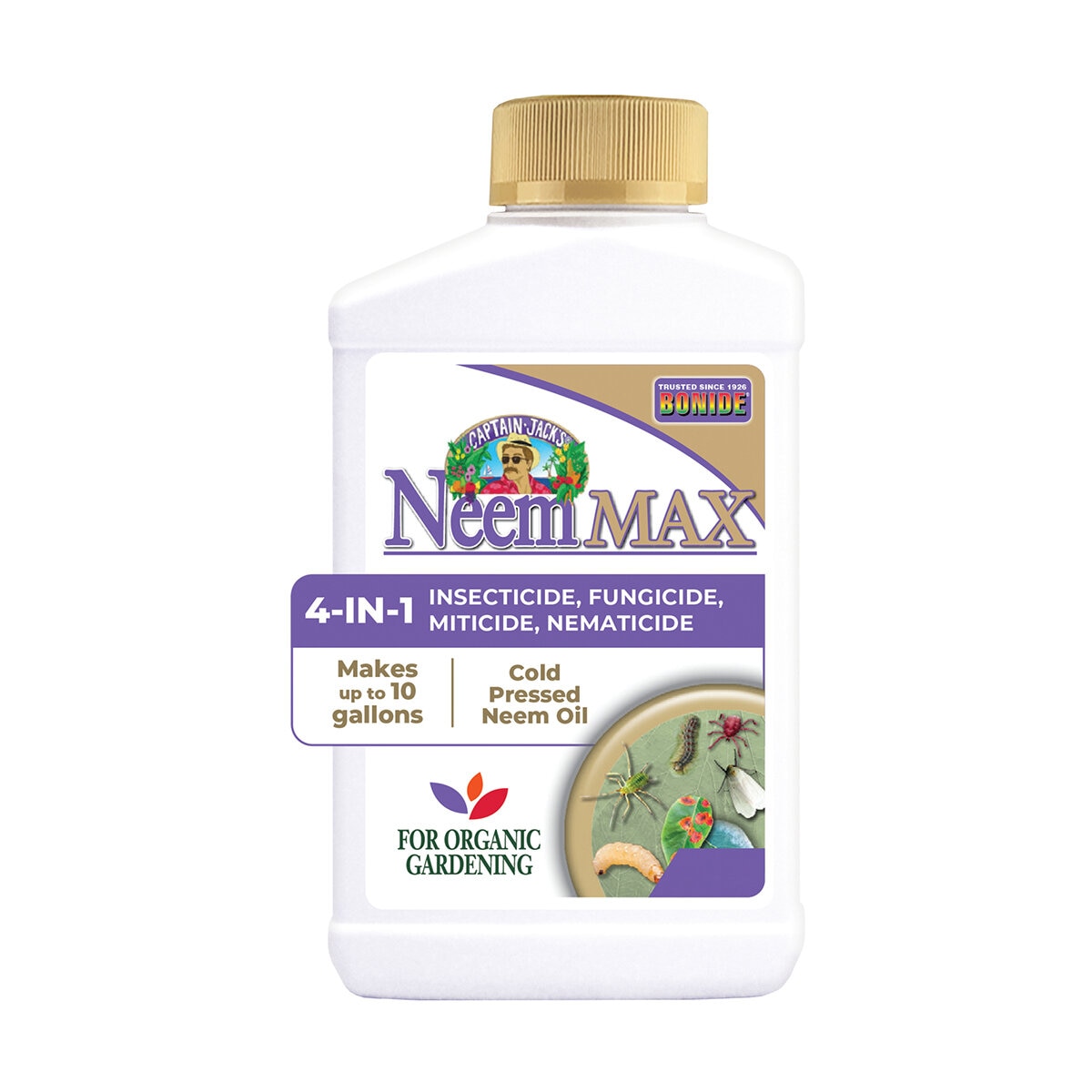 Bonide Captain Jack's Neem Max 4-in-1 Fungicide, Insecticide, Miticide ...