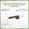 Border Concepts Border Line Steel Landscape Edging Brown 1/8 in. x 4 in. x 10 ft.