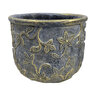Planter Elegant Vines Gold Blue 6 in. x 5 in.
