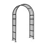 Colchester Garden Arch Black 54 in. x 92 in. x 18 in.