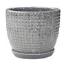 Deco Egg Pot Grey 6 in. x 5-3/4 in.