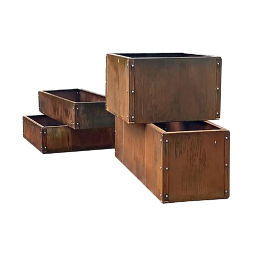 BORCON Planter Bed Side 12 in. H x 24 in. W Raw Steel (Case of 2 ...