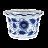 Pot Pie Rim Floral Planter Blue & White Medium 6-1/4 in. x 5 in.