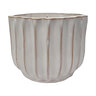 Pot Petoskey Ribbed Planter Daisy White 8 in. x 6-1/2 in.