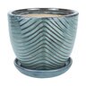 Pot Swirl Drape Planter w/Attached Saucer Hunter 6 in. x 5 in.