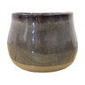 Dewdrop Pot Misty Grey / Maroon 4-1/2 in. x 6 in. 