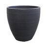 Border Concepts Ellipse Linea Planter Charcoal 15-3/4 in. x 15-1/4 in.