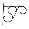 Plant Hanger Scroll Heavy Duty Black 16 in.